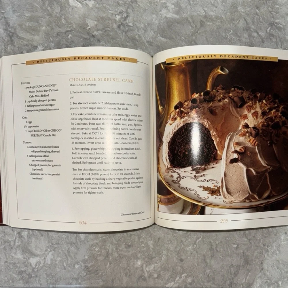 CHOCOLATE Dessert Recipe Book Hard Cover 384 pages with Photographs